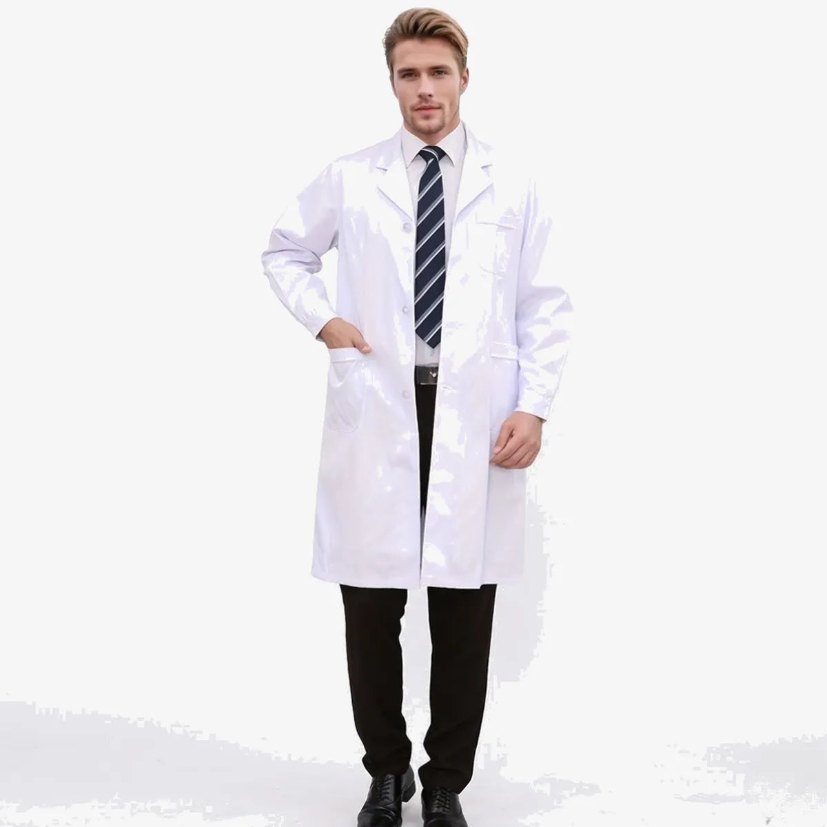 Professional White Lab Coat — Unisex Medical & Laboratory Jacket
