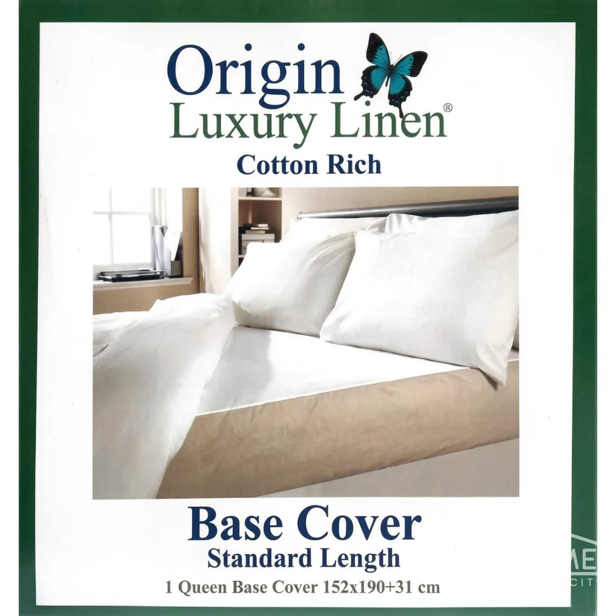 Origin Luxury Linen Cotton Rich Bed Base Cover — Extra Length & Extra Depth
