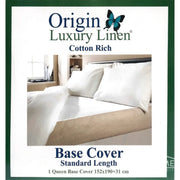 Origin Luxury Linen Cotton Rich Bed Base Cover — Extra Length & Extra Depth