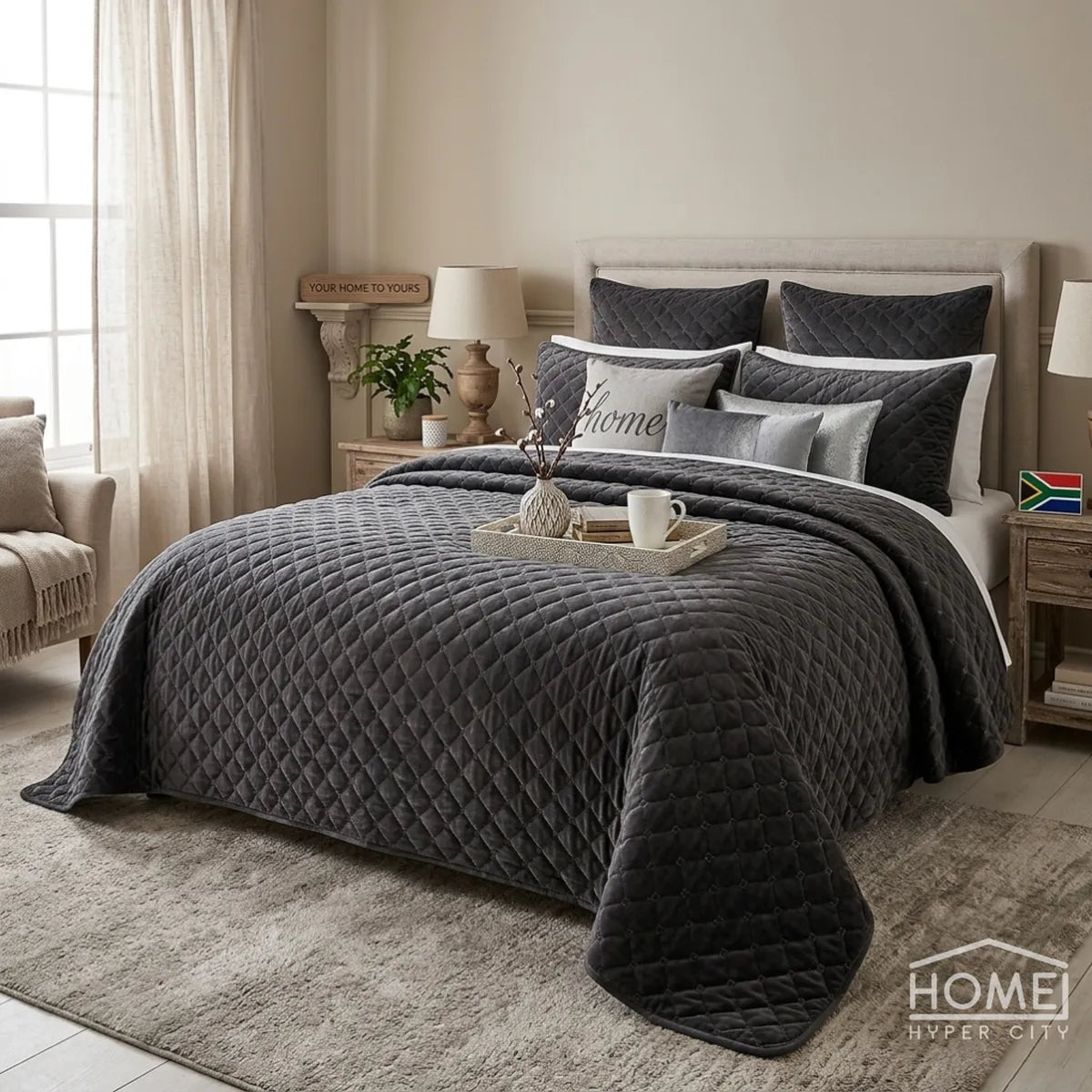 Damsaar Home Exclusive 5-Piece Quilted Bedspread Set — King