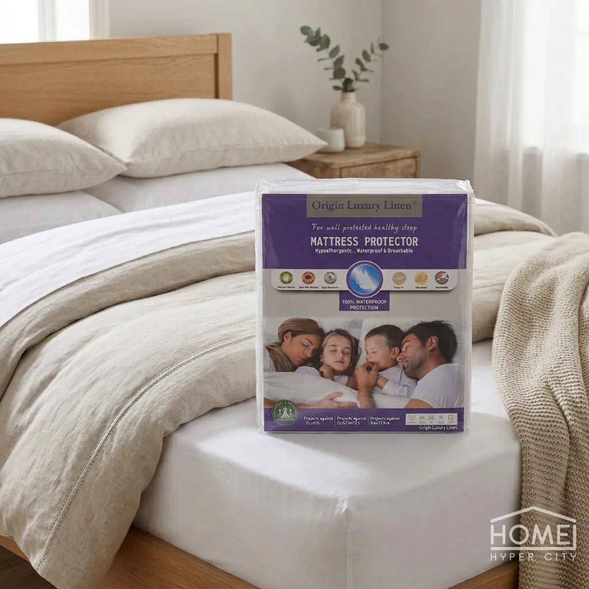 Hypoallergenic Waterproof Mattress Protector — Breathable Terry Towelling