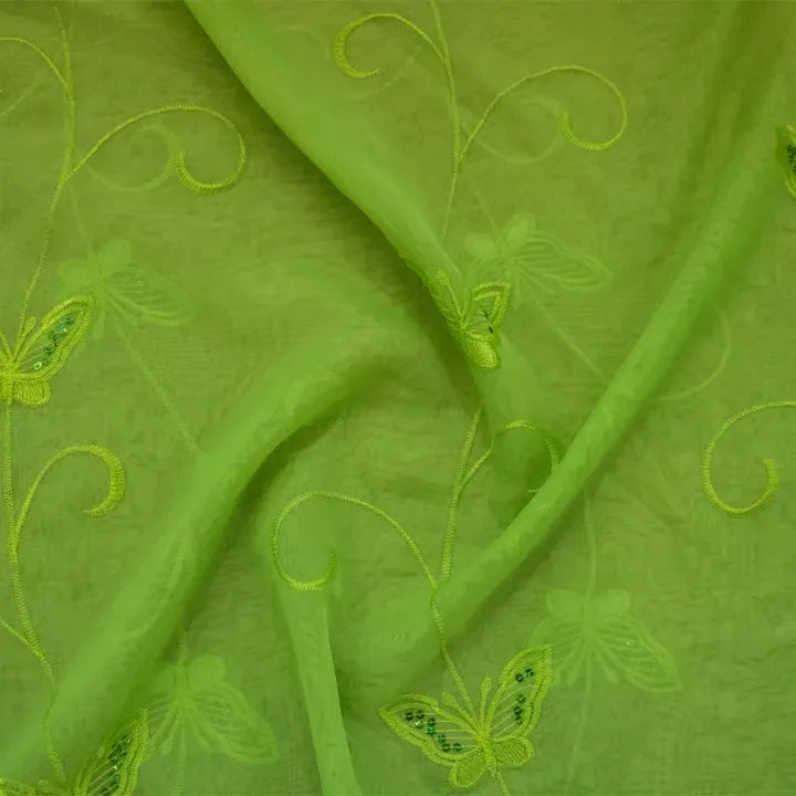 Butterfly Embroidered Voile — 280cm Wide