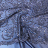 Sequin Bridal embroidered lace - Assorted Colours - 132CM