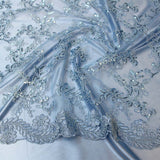 Sequin Bridal embroidered lace - Assorted Colours - 132CM