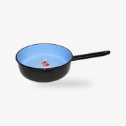 Kango Enamel Fry Pan — 24cm, Blue/Black