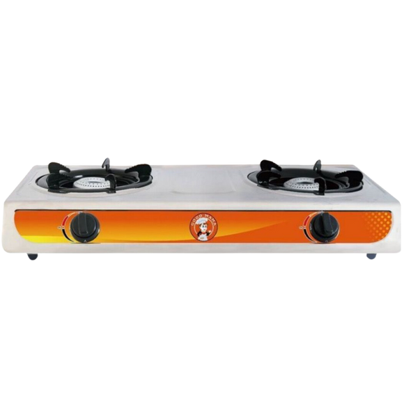 2 Burner Gas Stove - Stainless Steel