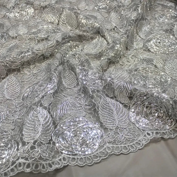 Bridal Beaded Embroidered Lace — BL11B — 143CM Wide
