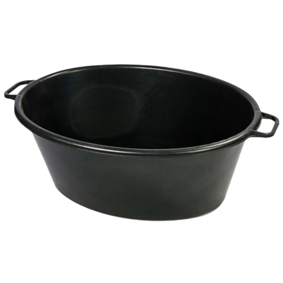 PVC Tub with Handles - Black - 90L