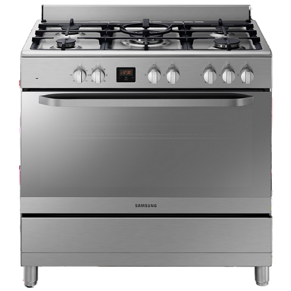 Samsung - 5 Gas Burner With Triple Flame Wok Plate - NY90T5010SS