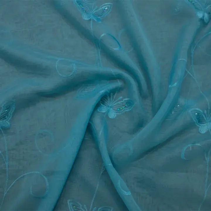 Butterfly Embroidered Voile — 280cm Wide