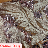 Bridal Lace Embroidered - Assorted colours - 132CM