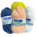 Knitting Wool 4 Ply - Assorted Colours - 25g