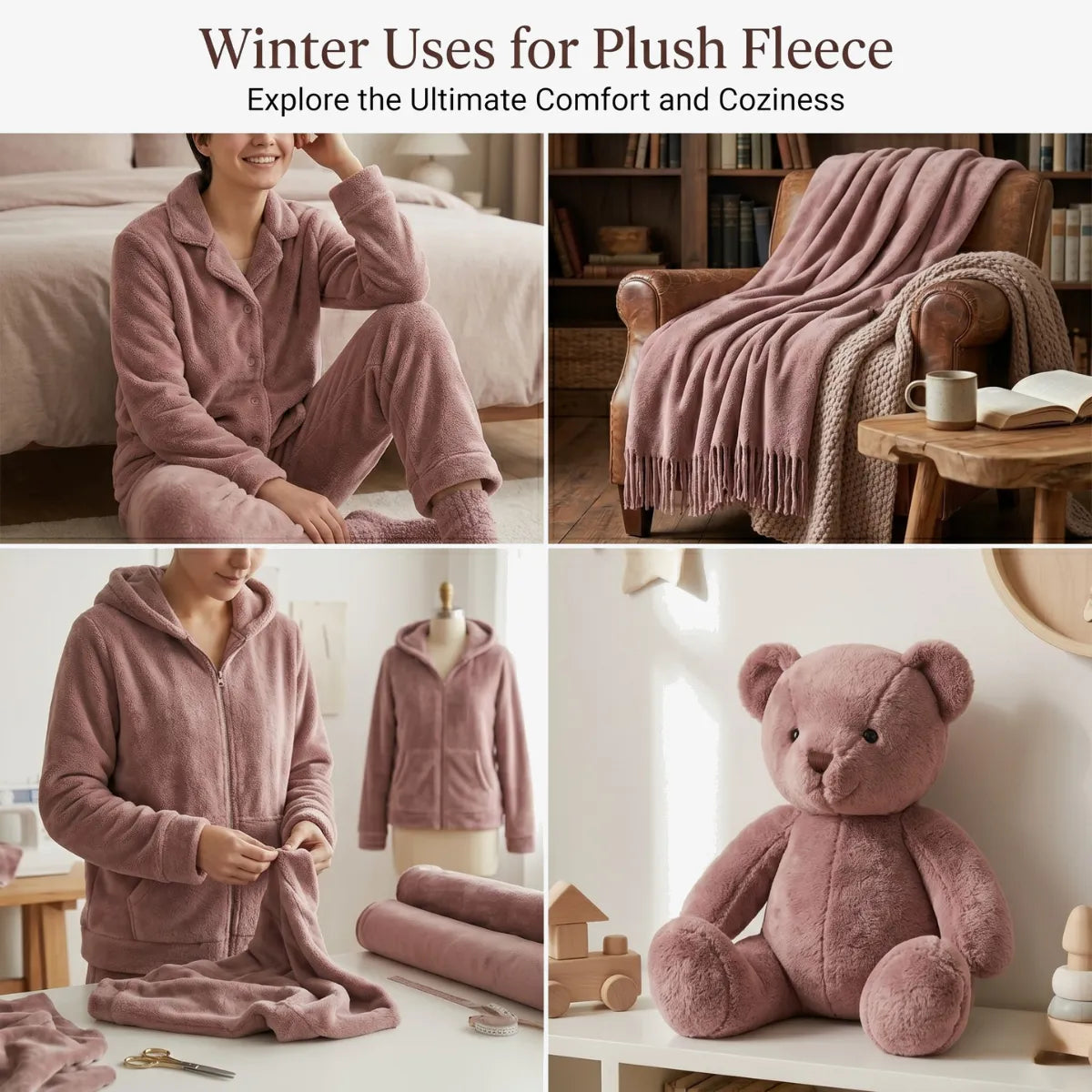 Plain Mongolian Fleece — 150cm Wide