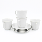 Royal Homeware Ceramic Cup & Saucer Set — 8-Piece