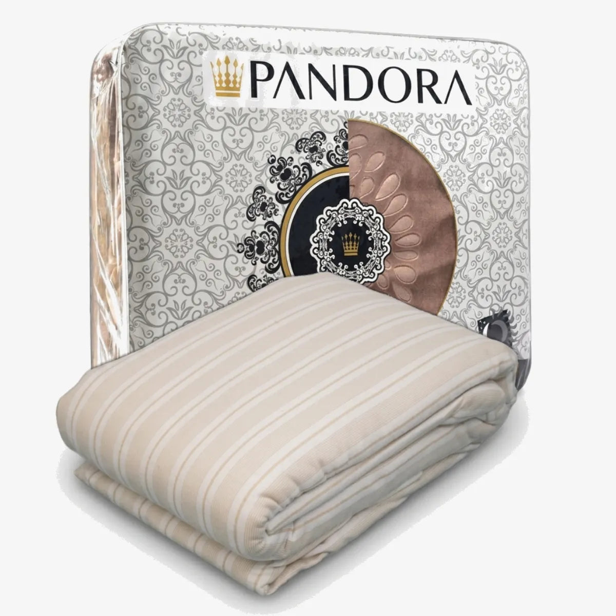 Pandora Embossed Mink Blanket & Winter Bale Bedding Set — Queen Size
