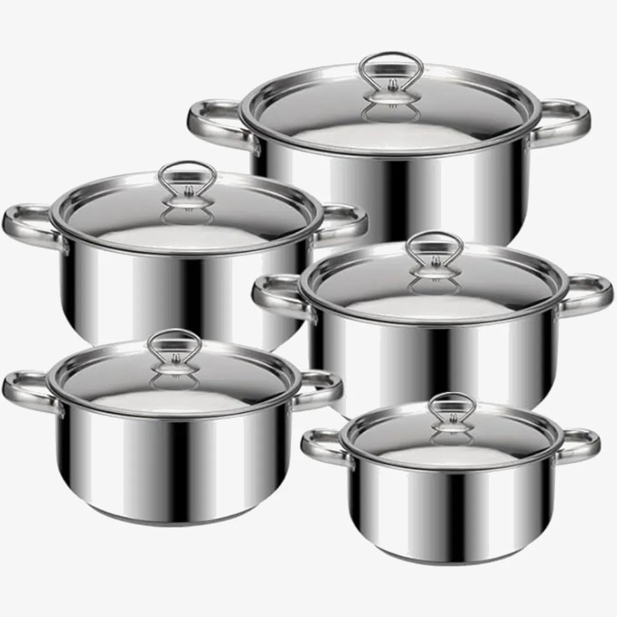 Tissolli 10Pc Stainless Steel Pot Set