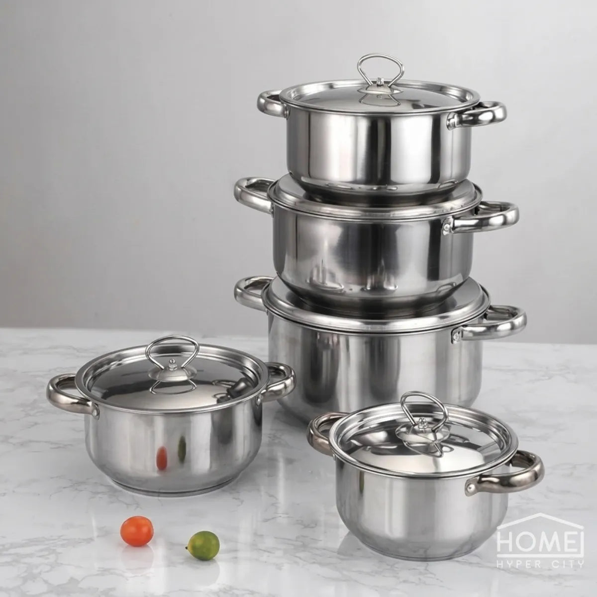 Tissolli 10Pc Stainless Steel Pot Set