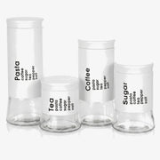 Printed Glass Canister Set — 4 Piece