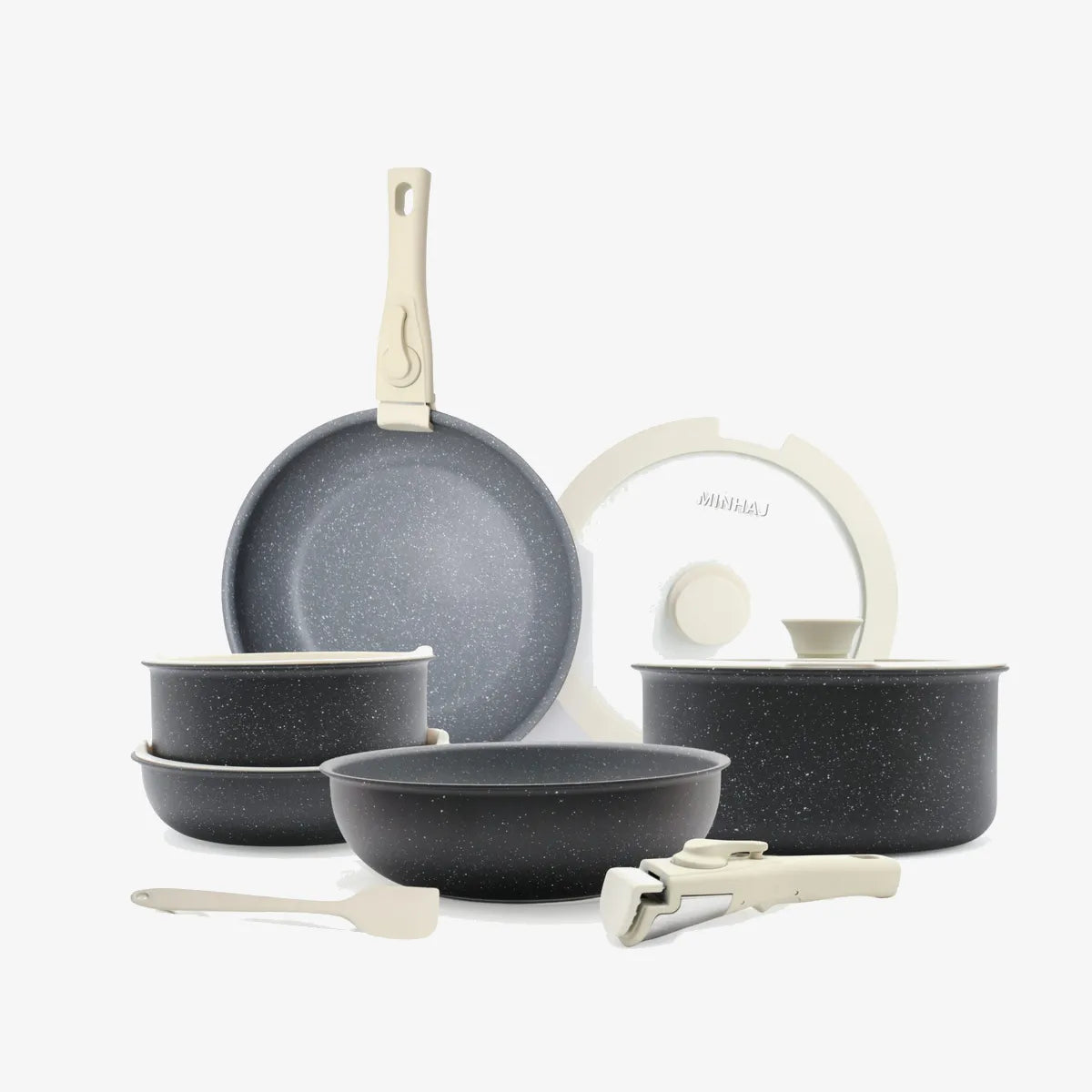 Minhaj 12-Piece Non-Stick Pot Set