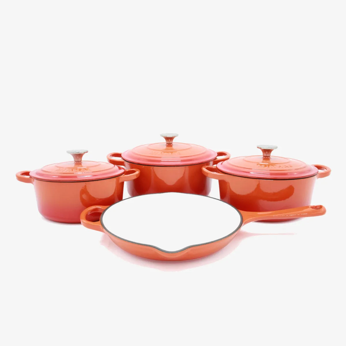 Minhaj 7-Piece Cast Iron Enamel Pot Set