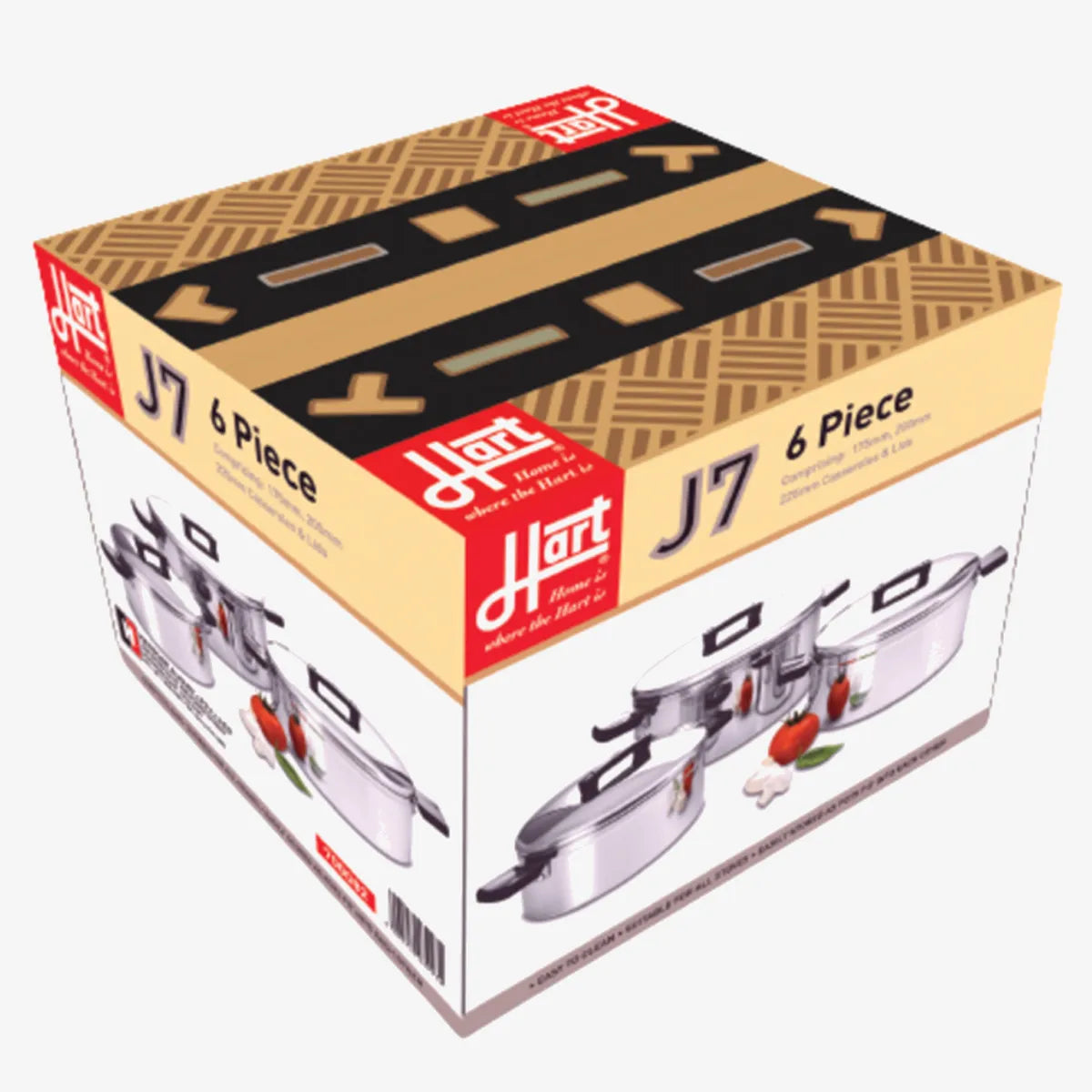 Hart J7 Aluminium Pot Set — 6-Piece
