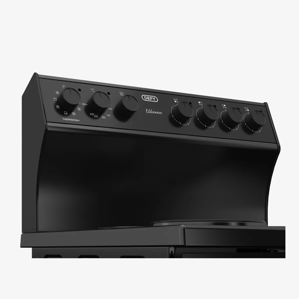 Defy 60cm Electric Freestanding Stove ThermoFan+ Black RC — DSS697