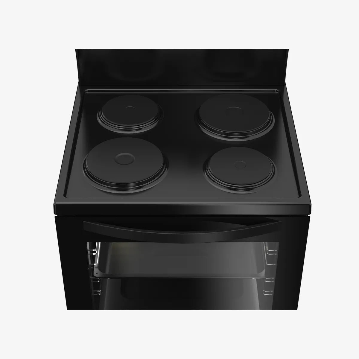 Defy 60cm Electric Freestanding Stove ThermoFan+ Black RC — DSS697