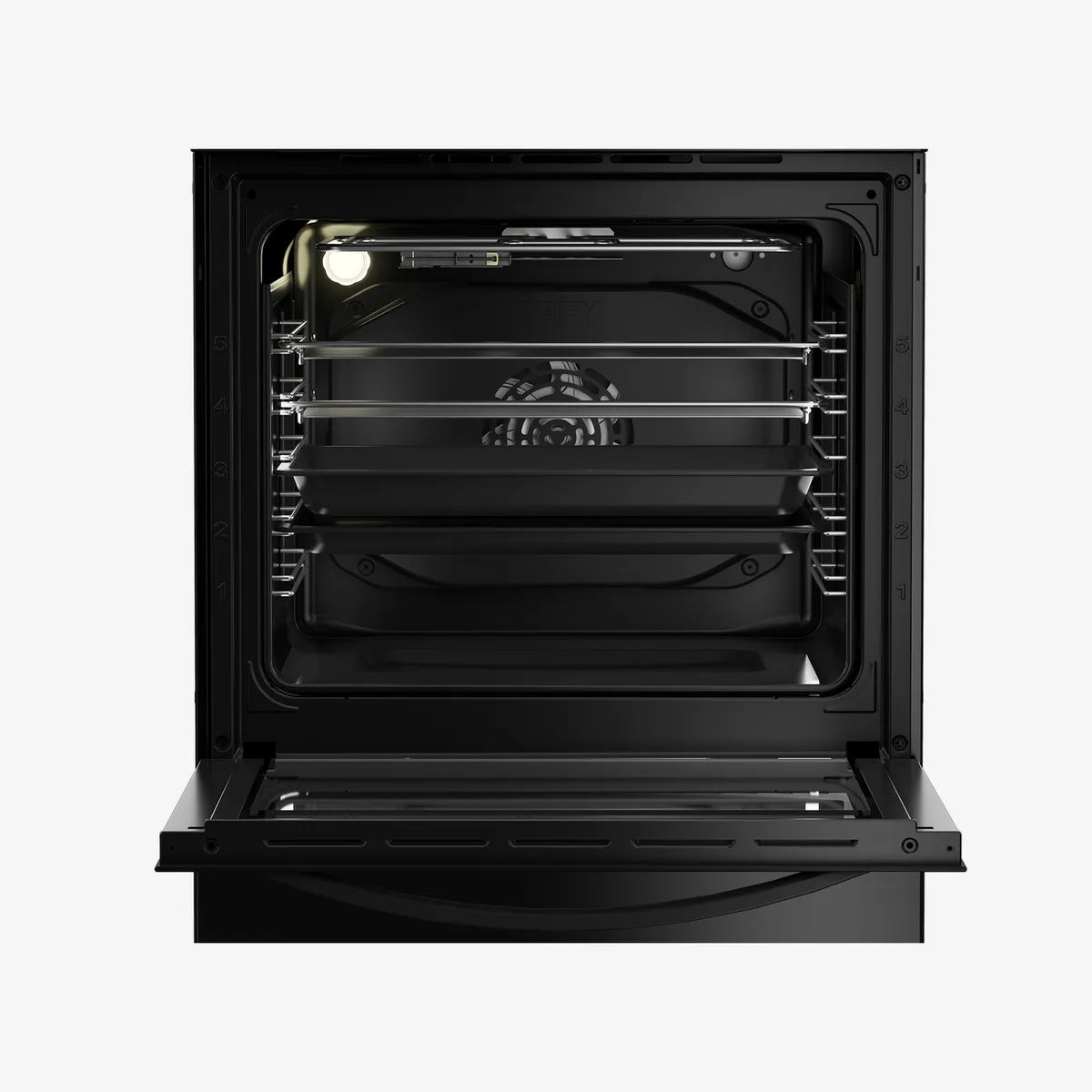 Defy 60cm Electric Freestanding Stove ThermoFan+ Black RC — DSS697