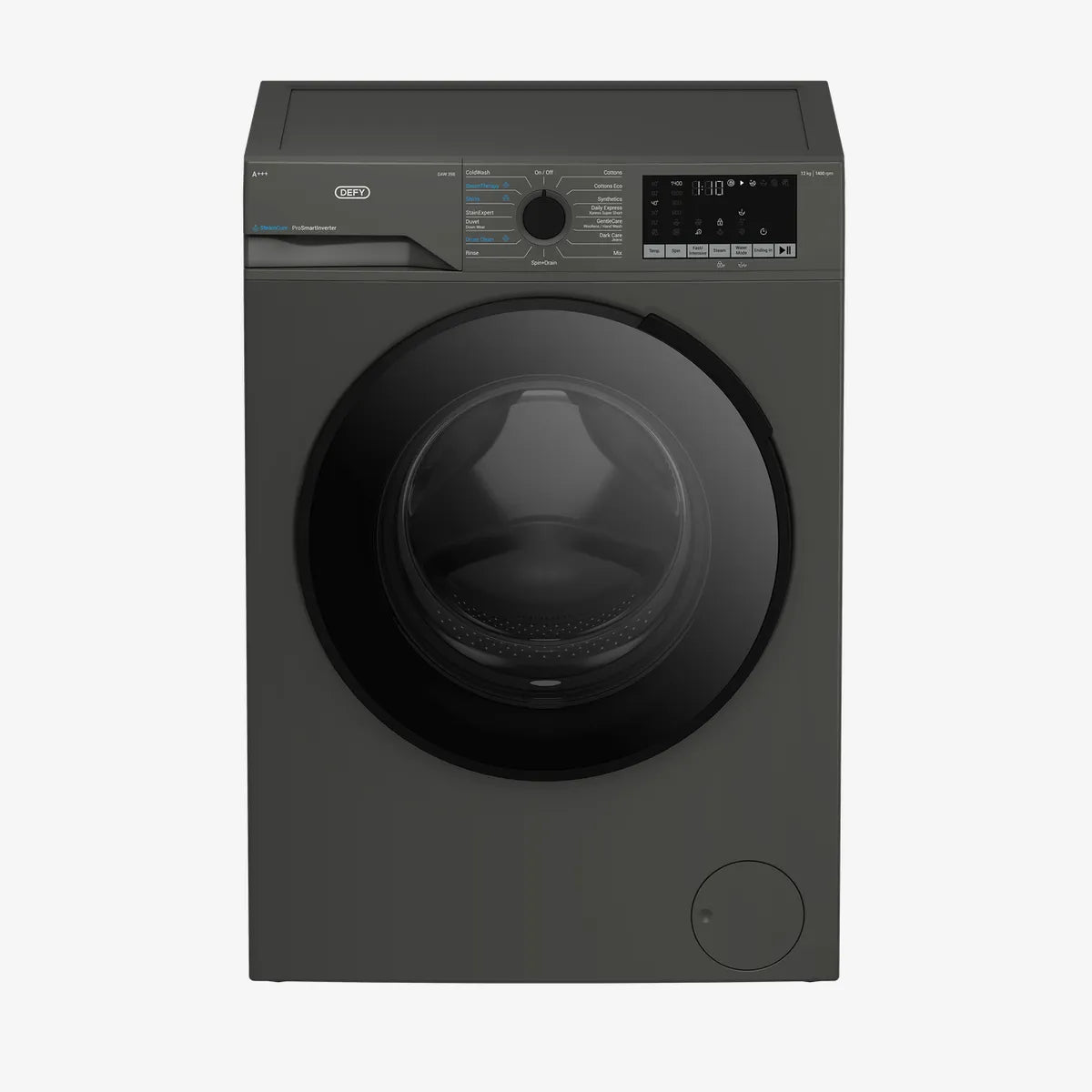 Defy 12kg Front Loader SteamCure Technology Manhattan Gray — DAW398 ...
