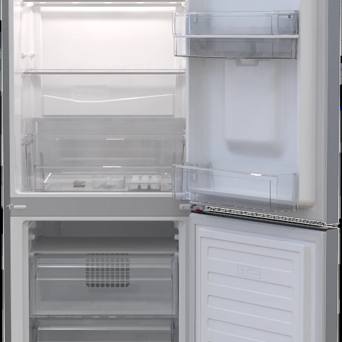 Defy 60cm Fridge / Freezer WD Satin Metallic — DAC632