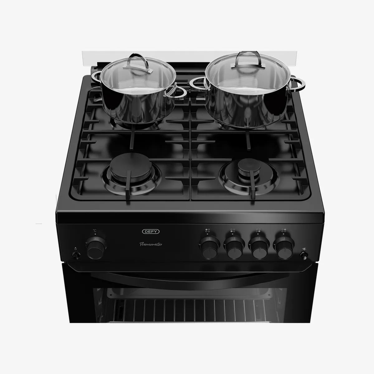 Defy 60cm Full Gas Freestanding Stove Black — DGS670