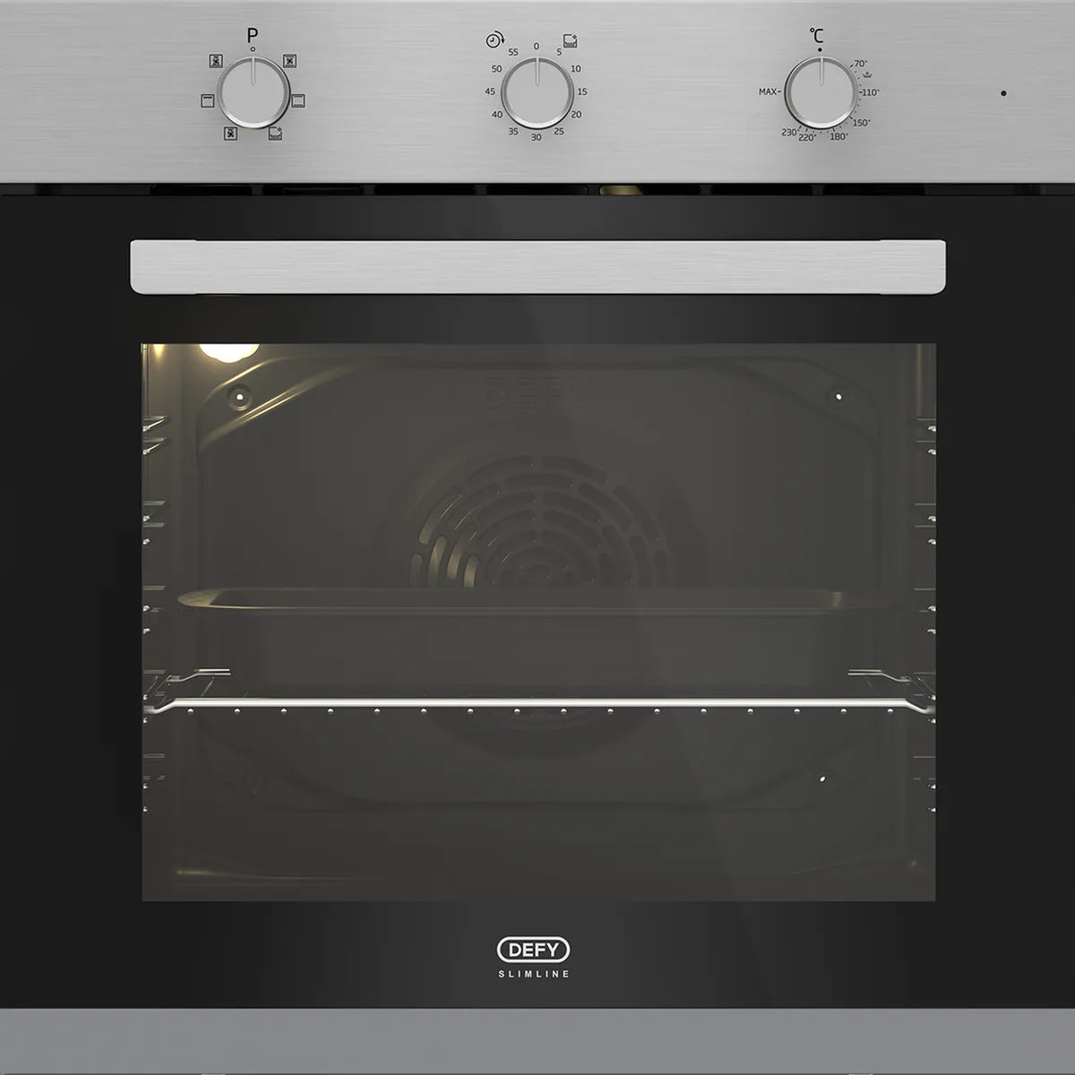 Defy 60cm Slimline Eye-Level Fan Assisted Oven Inox Imitate — DBO486E