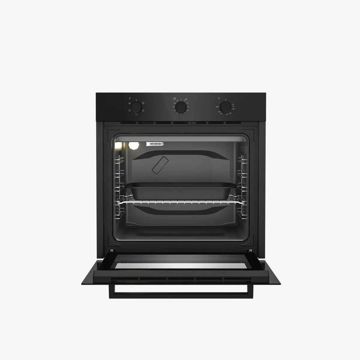 Defy 60cm Slimline Eye-Level Static Oven Black — DBO483E