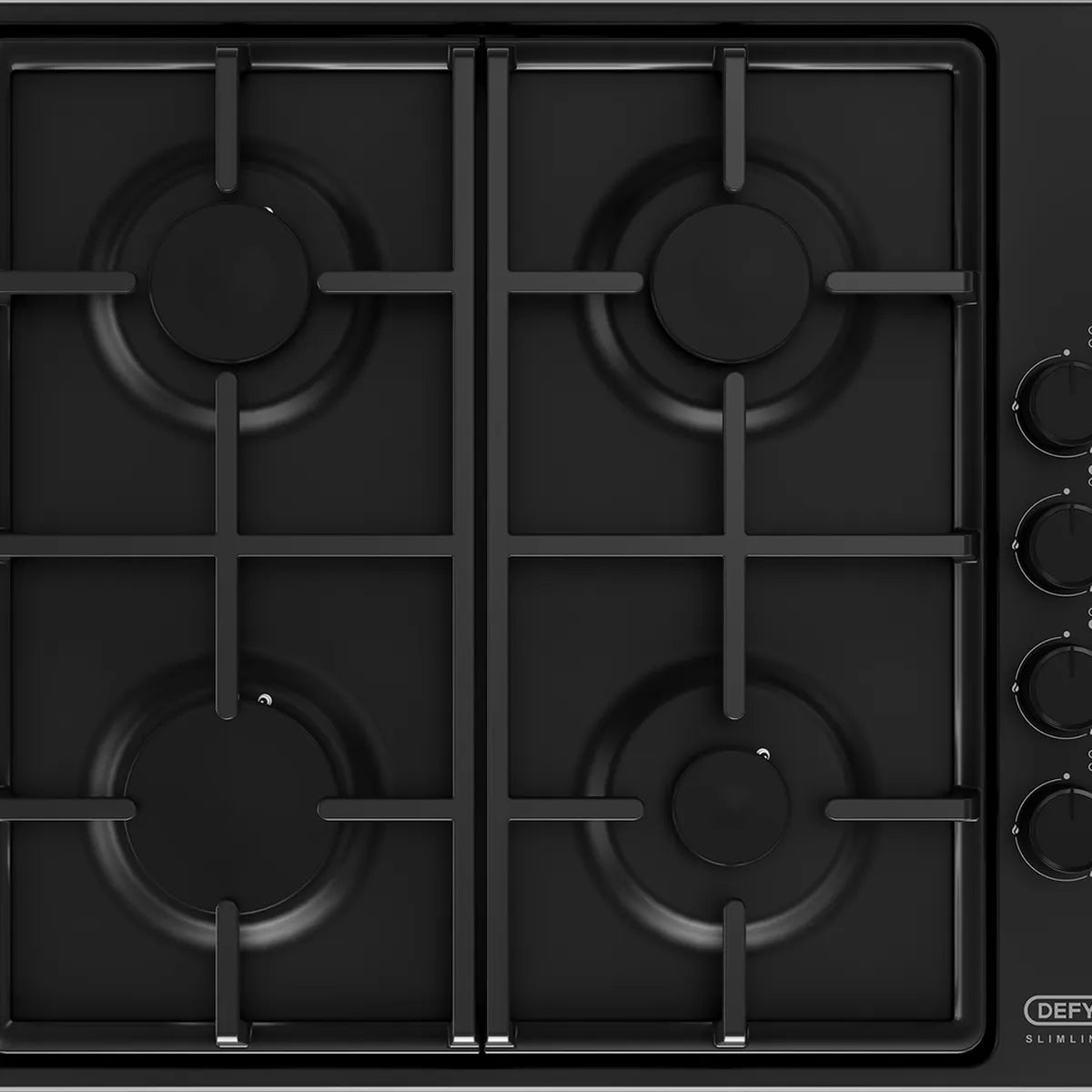 Defy 60cm Slimline Gas Hob Black — DHG132