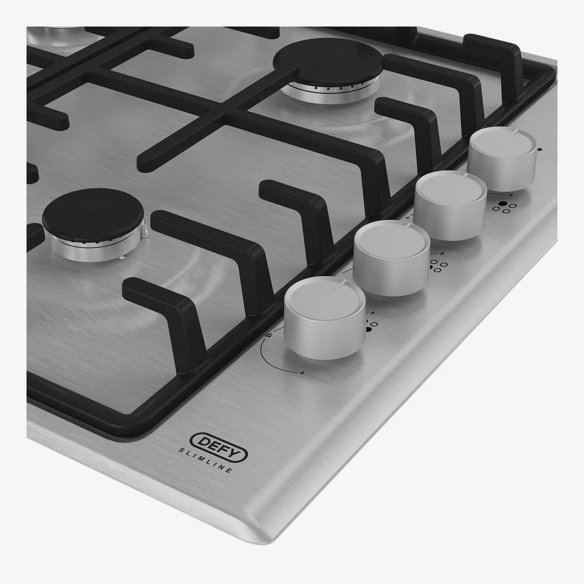 Defy 60cm Slimline Gas Hob with Wok Stainless Steel — DHG602