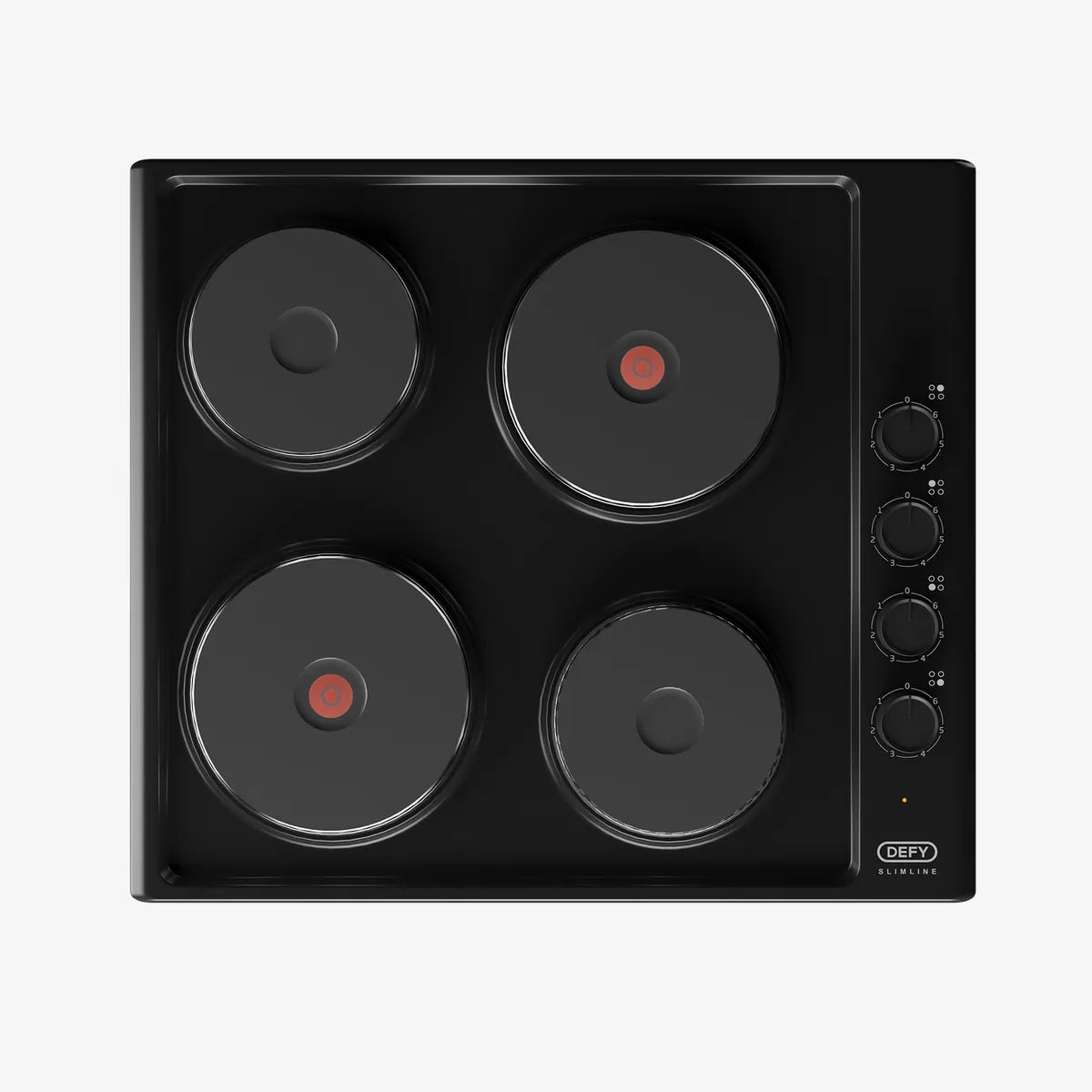 Defy 60cm Slimline Solid Hob Black CP — DHD398