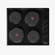 Defy 60cm Slimline Solid Hob Black CP — DHD398