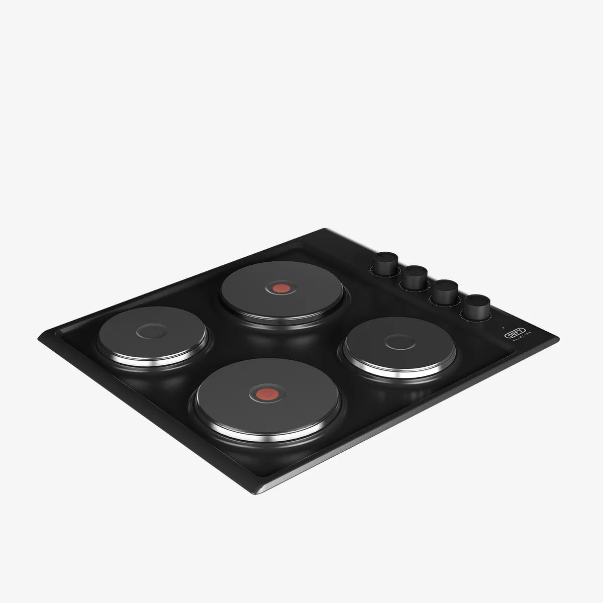 Defy 60cm Slimline Solid Hob Black CP — DHD398