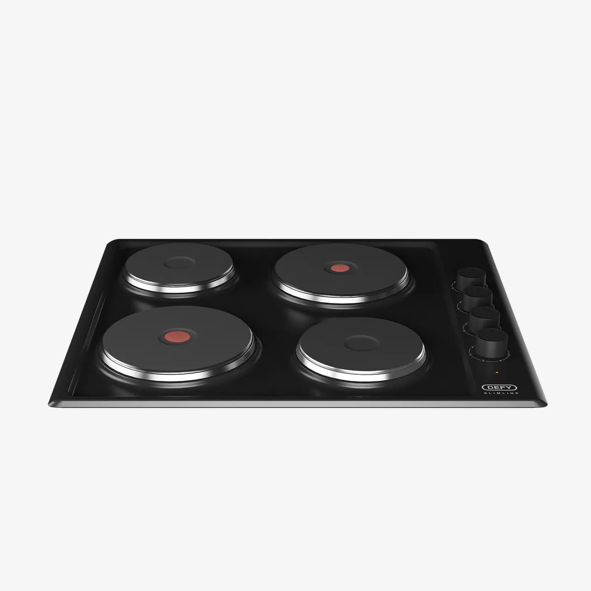Defy 60cm Slimline Solid Hob Black CP — DHD398
