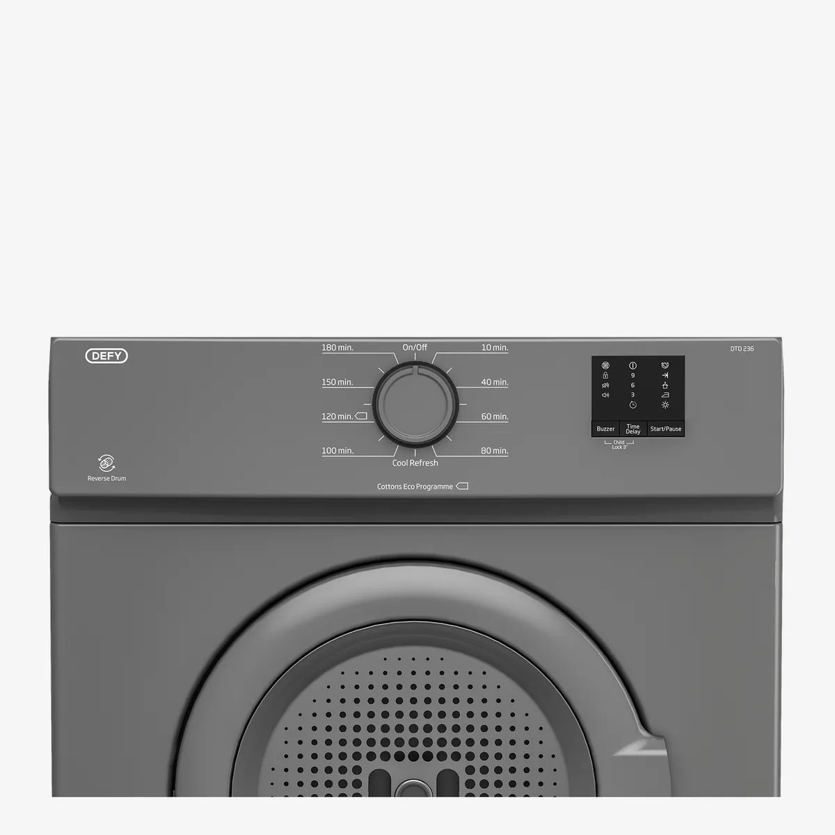 Defy 6kg Air Vented Tumble Dryer Manhattan Gray/White — DTD236
