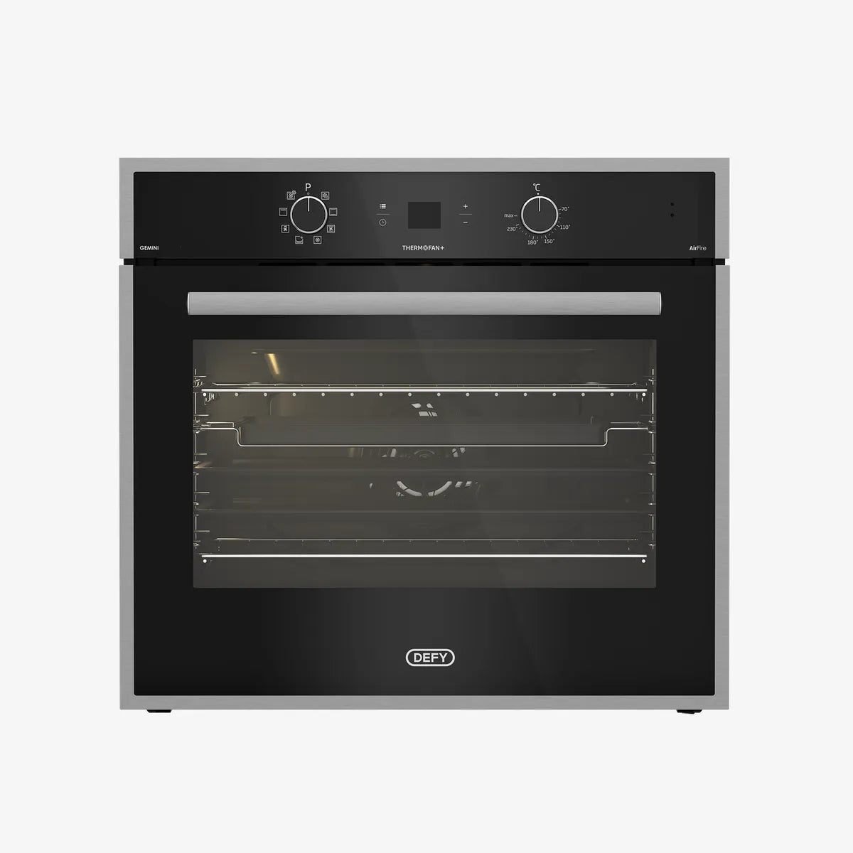 Defy 70cm Gemini Single Oven ThermoFan+ & AirFire Black — DBO774