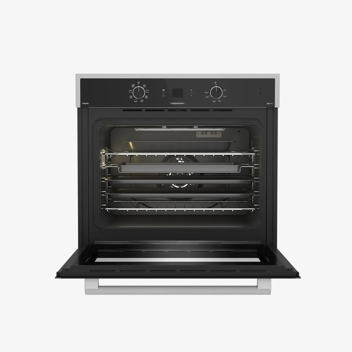 Defy 70cm Gemini Single Oven ThermoFan+ & AirFire Black — DBO774