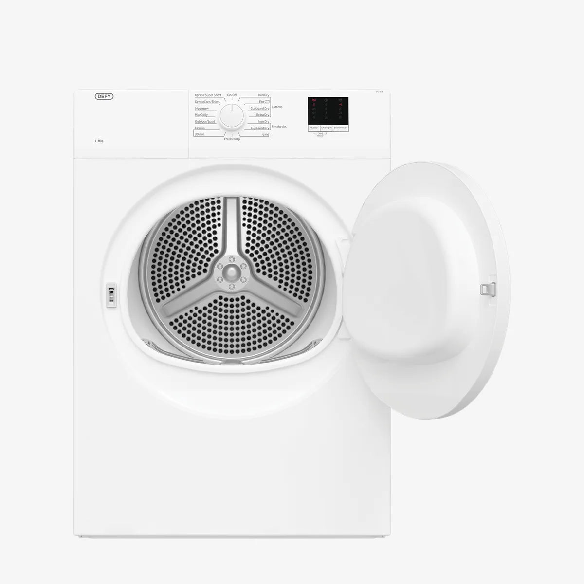 Defy 8kg Air Vented Tumble Dryer Manhattan Gray/White — DTD317/316