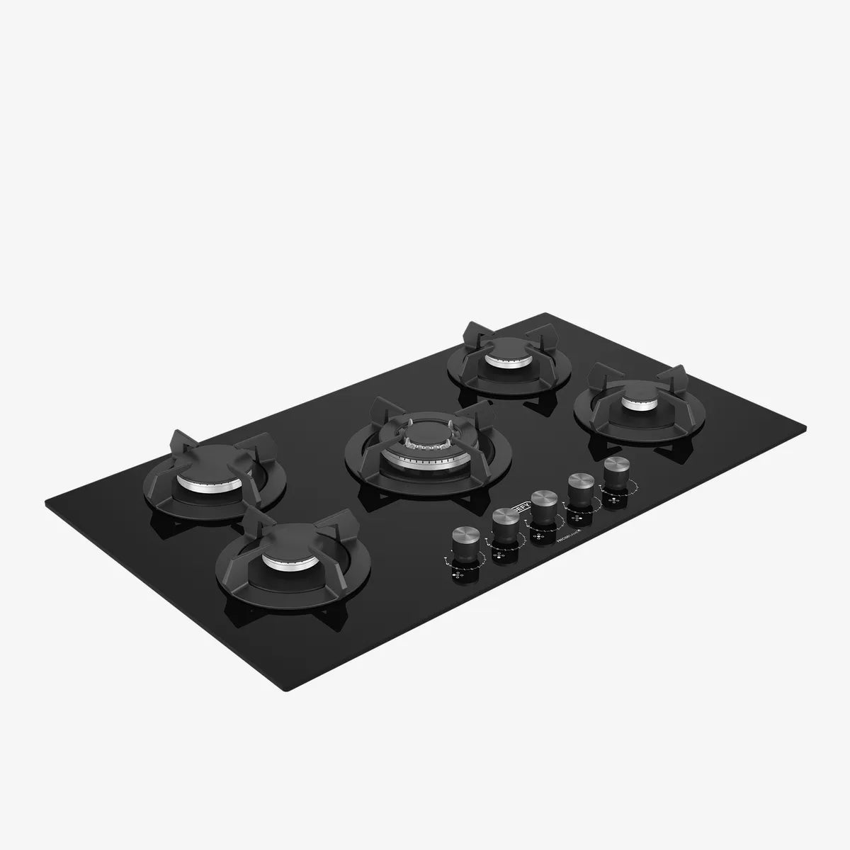 Defy 90cm Gemini Gas on Glass Hob with Wok Black — DHG905