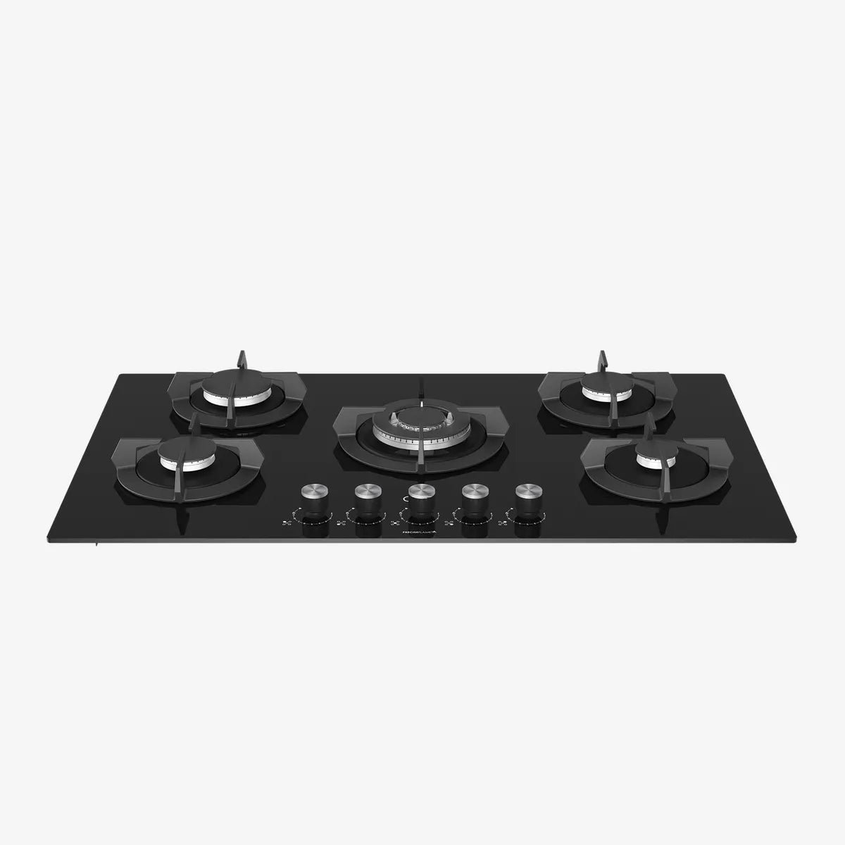 Defy 90cm Gemini Gas on Glass Hob with Wok Black — DHG905