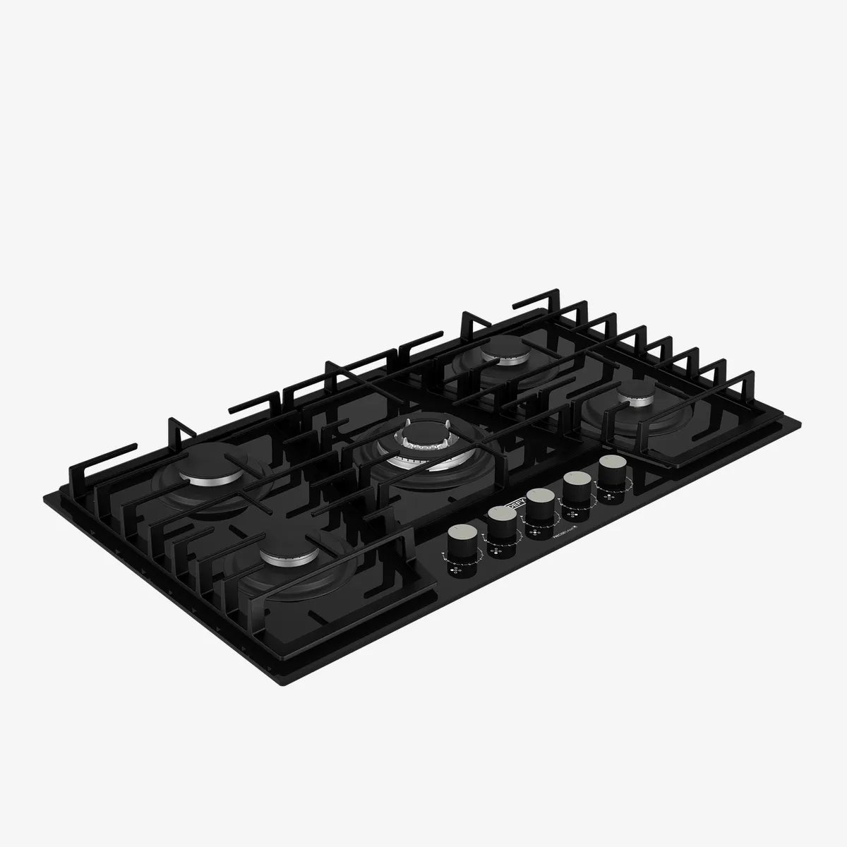 Defy 90cm Gemini Gas on Glass Hob with Wok Black — DHG931