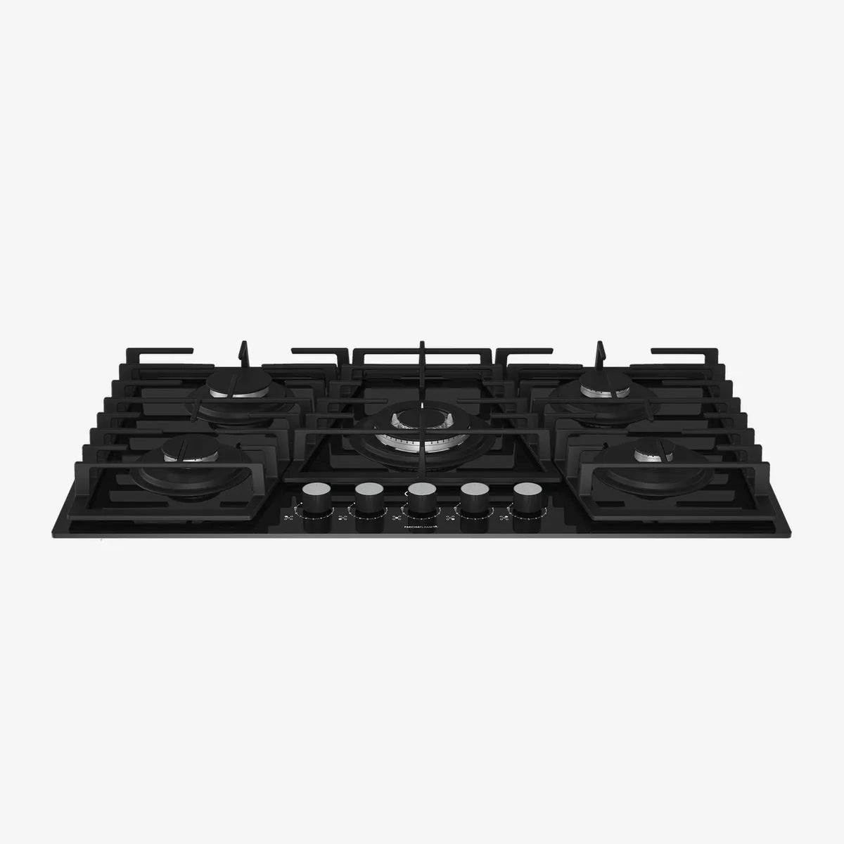 Defy 90cm Gemini Gas on Glass Hob with Wok Black — DHG931