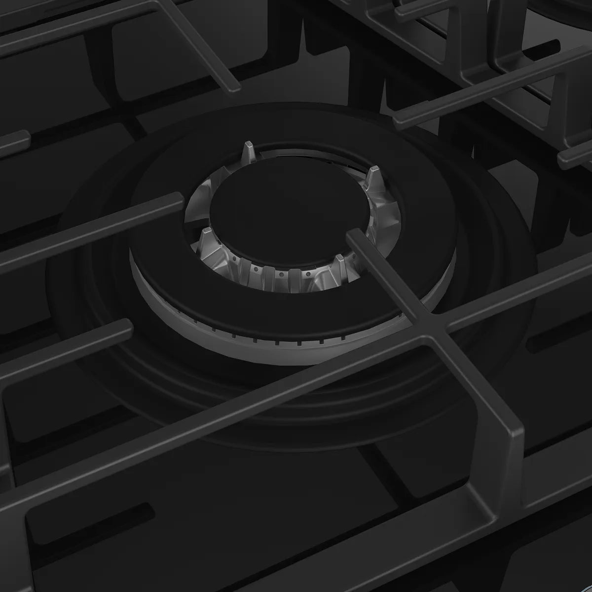 Defy 90cm Gemini Gas on Glass Hob with Wok Black — DHG931
