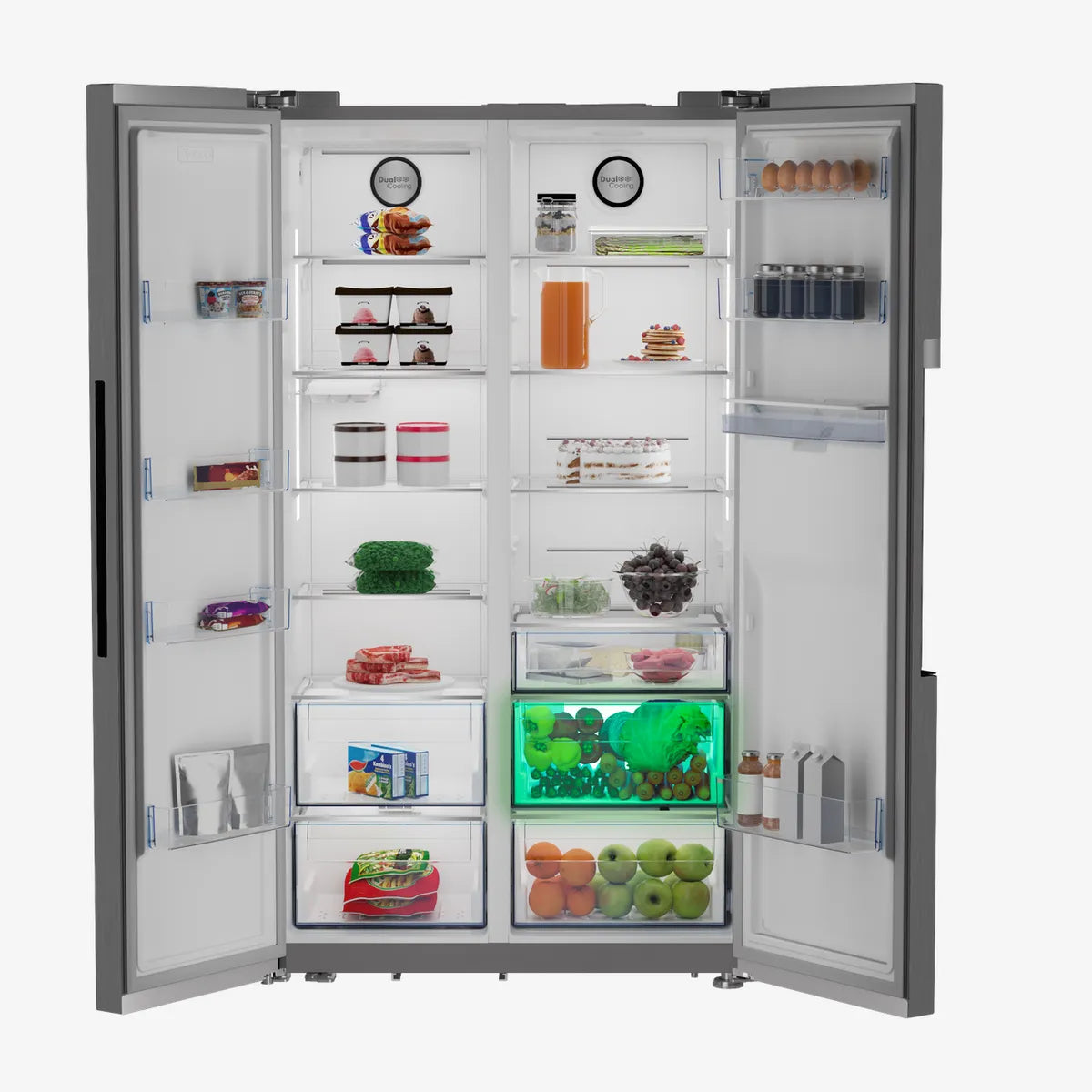 Defy 100cm Side-by-Side NatureLight Fridge — DFF563