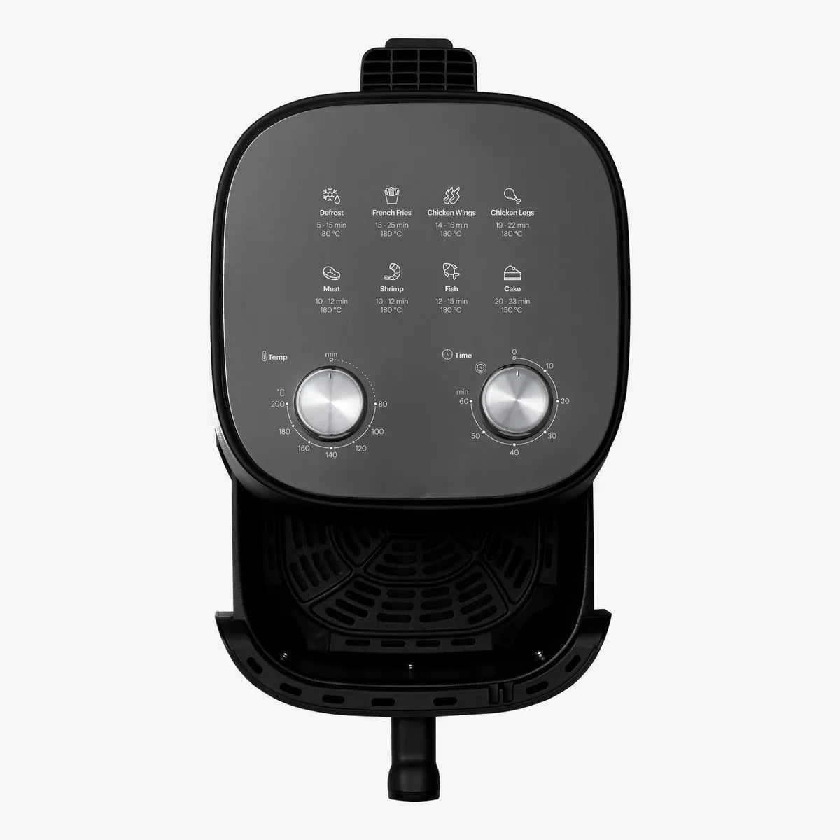 Defy 4.7L Matte Black & Silver Manual Air Fryer — DAF 2347 MBG